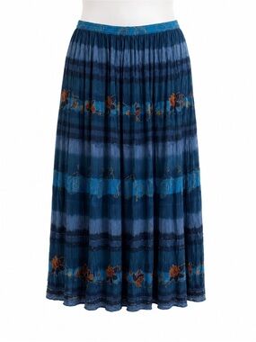 Size L Jane Ashley Women’s Vintage Y2K Boho Embroidered Beaded Maxi Skirt